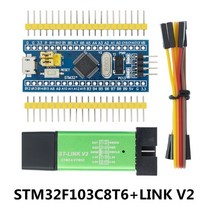 보드설계 코딩 오리지널 STM32F103C6T6 STM32F103C8T6 ARM STM32 최소 시스템 개발 보드 모듈 Arduino ST-Link V2 Mini STM8 용, [05] C8T6 LINK V2 1set