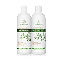 Wild Naturals Sulfate Free 샴푸 : 컨디셔너 세트 마누카 꿀 + 알로에 베라 함유 탈모 가는 모발 및 가려운 건성 두피용. 비듬 방지 보습 98% 천, 16 Ounce