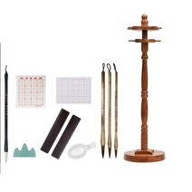 붓걸이 붓거치대 서예Calligraphy Brush Stand Bamboo Pen Holder Traditional Chinese Painting 11 Hanger, 4D