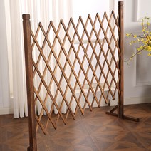 STARRY 접이식 화단울타리 방부목 정원꾸미기 애완 동물 펜스 2m 신축 가능, 70cm X 200cm