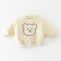 곰돌이 기모 패딩 맨투맨 상의 겨울 여아 남아 데일리룩 캐주얼 등원룩