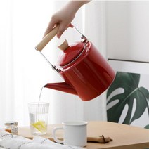 까페 감성 래트로 빈티지 앤틱 법랑 주전자, 2L(포함)-3L(불포함)_보리전분백 2.2L