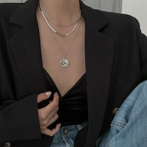 [925실버] N-0039 샹다르 코인 레이어드 목걸이