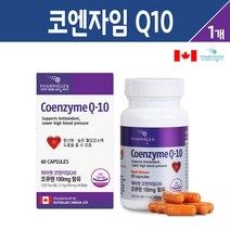 코엔자임 Q10 항산화제 코큐텐 100mg 캡슐 항산화 건강 영양제 남성 여성 활력 보조제 혈압 관리 기능식품 코큐10 코앤자임 큐텐 COQ10, 1통, 코엔자임Q10 60C x 2개월