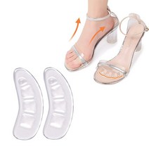 여성용 실리콘 힐 패드 신발 삽입 힐 스티커 통증 완화 앞발 쿠션 안창 하이힐 라이닝 그립