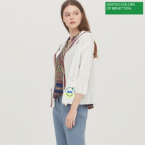 베네통 베네통 스마일 자수 후드 카디건 BAKC67131_IV