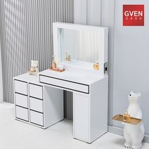 GVEN 지벤 벨리타 확장형 화장대(A), 화이트