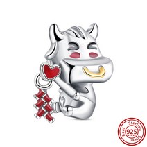 디지털사이니지 925 실버 전화 키오스크 우체국 커피 컵 스푼 매력 로켓 핸드 하트 아이 비즈 맞는 원래 판, 03 Y198