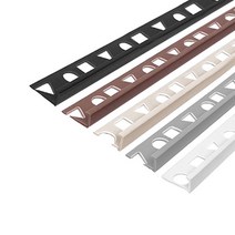 PVC L자 재료분리대 3사이즈(8 10 12mm) 2.4M 5Color _모서리마감 코너비드 코너몰딩 타일몰딩 L자몰딩 PVC몰딩 알루미늄몰딩 꼼꼼이 바닥마감 데코타일, 그레이, 10mm
