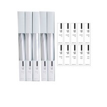 접이식 비닐 봉투 케이스 화이트 와이드형 L 5p + 텍스트 스티커 10종 세트, 10세트