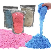 리필용 클레이 샌드 1kg 매직 모래 점토 샌드 흙놀이, 블루