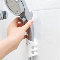 샤워기고정 거치대 이동식 [이거찜] 샤워기 무타공 홀더, 샤워기거치대 화이트