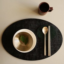 [놋담] 옻칠 테이블 매트, 컬러:블랙