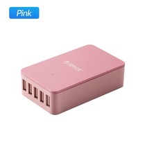 ORICO-데스크탑 USB 충전 시리즈 멀티 포트 도크 아이폰 삼성 샤오미 화웨이 홈 오피스 데스크 스테이션, 02 DHE Pink, 01 EU Plug