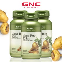 GNC 3개세트 지앤시 마카루트 525mg 100정 미국정품 지앤씨, 3개