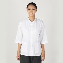 리예 흰색 30수 자가드깃 차이나 저고리 여성 여자 여름 개량 계량 생활 한복 절복 법복