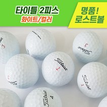 [로스트천하] 중고골프공 타이틀2피스 화이트/칼라 로스트볼 10알 20알, 화이트, A+급 10알
