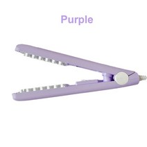 뽕고데기 뿌리볼륨고데기 와플 물결 헤어 아이론 세라믹 3D 그리드 크림퍼 전문 볼류마이징 컬링 옥수수, 04 보라색_01 미국