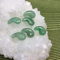 천연 원석 5월탄생석 아벤츄린 곡옥 h11mm w17.5mm 파워스톤