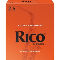 RICO 리드 알토 색소폰 강도 : 2.5 (10 매입) 언파일드 RJA1025