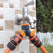 두갈래 양방향 수도꼭지 호스 연결 수도 물 분배기 주방 세탁실, 일자형 호스연결소켓Y