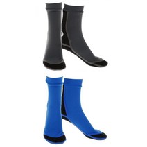 2 쌍 1.5mm 다이빙 양말 수영 스노클링 신발 네오프렌 서핑, 특대, 회색