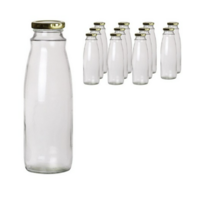 서울패키지 쥬스 단단한 투명 유리병, 1L., 12개