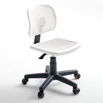 움직이는 등받이 사출 사무용 의자 (6색) 회전 회사용 허리에좋은 예쁜 OA, 블랙