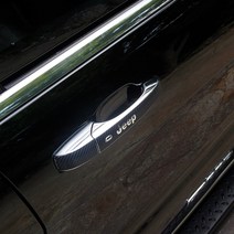 지프 JEEP 그랜드체로키 외부 도어 오픈 손잡이 캐치 카본 데칼 스티커, 블랙카본무광