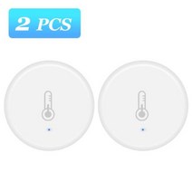 Tuya/SmartLife App ZigBee 스마트 온도 및 습도 센서 Alexa Google 홈 오토메이션, [02] 2 pcs Round