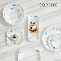 코렐 블루베리 빈티지 2인 4인 6인 10인 혼밥 신혼 그릇 세트, 04신국그릇