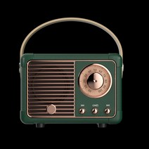 휴대용cd플레이어 씨디플레이어 레트로 블루투스 스피커 무선 usb 충전 서브 우퍼 fm, style1-녹색