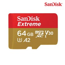 샌디스크 익스트림 마이크로SD 메모리카드 Class10, 64GB