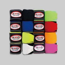 스칸다 탄력 면 핸드랩 복싱핸드랩 4M, 형광그린