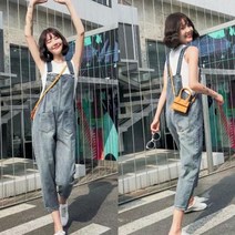 복스마켓 +[복스마켓]+_ 멜빵데님바지 남성청바지 커플와이드청바지 청멜빵바지