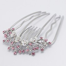 모아콤 보테 stm166 미니 - 왕관스톤 (실버) 수공예 머리핀 웨딩헤어장식 올림머리 머리고정 보석 한복머리 한복뒤꽂이 웨딩소품