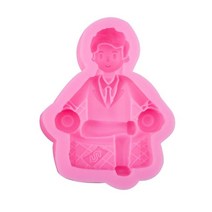 레그프레스 파워 멀티랙 레그컬 비누 만들기 용품 케이크 장식 도구 다리 위로 남자 돈 가방 모양 실리콘, 02 PK-1