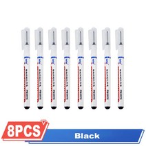 긴 헤드 20mm 목공마카펜 나무용 페인트 아크릴 윈도우 유리에쓰는펜 틈새 마커펜 마카 30mm 마킹 방수, 8pcs-Black