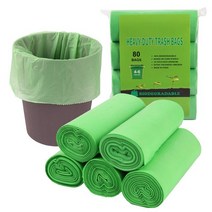 주방용 생분해 쓰레기 봉투 옥수수 전분 가정용 퇴비화 가능 납작한 입, 08 50x60cm 200 Count