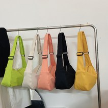 패밀리샵 나일론호보백 스퀘어 버킷백 가벼운 바게트백