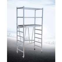 난간사다리 받침대 고가사다리 안전발판 이동식 고층, 1.6m x 0.75m 전체 높이 2.9m