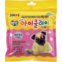 아모스 5000 탱탱아이클레이 파우치 110g, 형광핑크, 1개