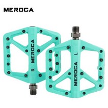 Meroca MTB 나일론 섬유 링 페달 산악 자전거 경량 초대형 미끄럼 방지 액세서리, 01 Bianchi Green
