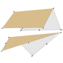 천막 캐노피 텐트 초경량 방수 타프 차양 정원 야외 캠핑 관광 해변 5x3m, 08 3X4M Khaki