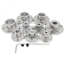 커플러 호환 샤프트 커플링 2mm/m/3.17mm/4mm/5mm/6mm/6.35mm/7mm/8mm/10mm/11mm/12mm/14mm 리지드 플랜지 커플 링 모터 가이드 지원 커넥, 2pcs 2mm