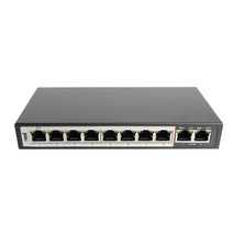 (NEXI) 8포트 PoE스위칭허브 업링크2포트 10/100Mbps 총96W VLAN QoS