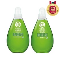 LG생활건강 테크 식초살균 세탁세제 용기 2.4L 연꽃 X 2개, 단일옵션