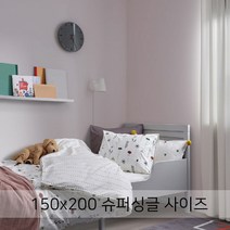 이케아 이불커버/이케아 싱글 슈퍼싱글 이불커버세트/ NATTSLANDA 낫슬렌다 이불커버+베개커버 150x200+50x80 이불