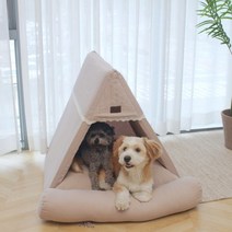 왓츄 누빔 강아지 삼각 하우스, 그레이