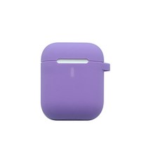 에어팟 1 2세대 실리콘 퍼플 보라색 케이스 카라비나 이어후크